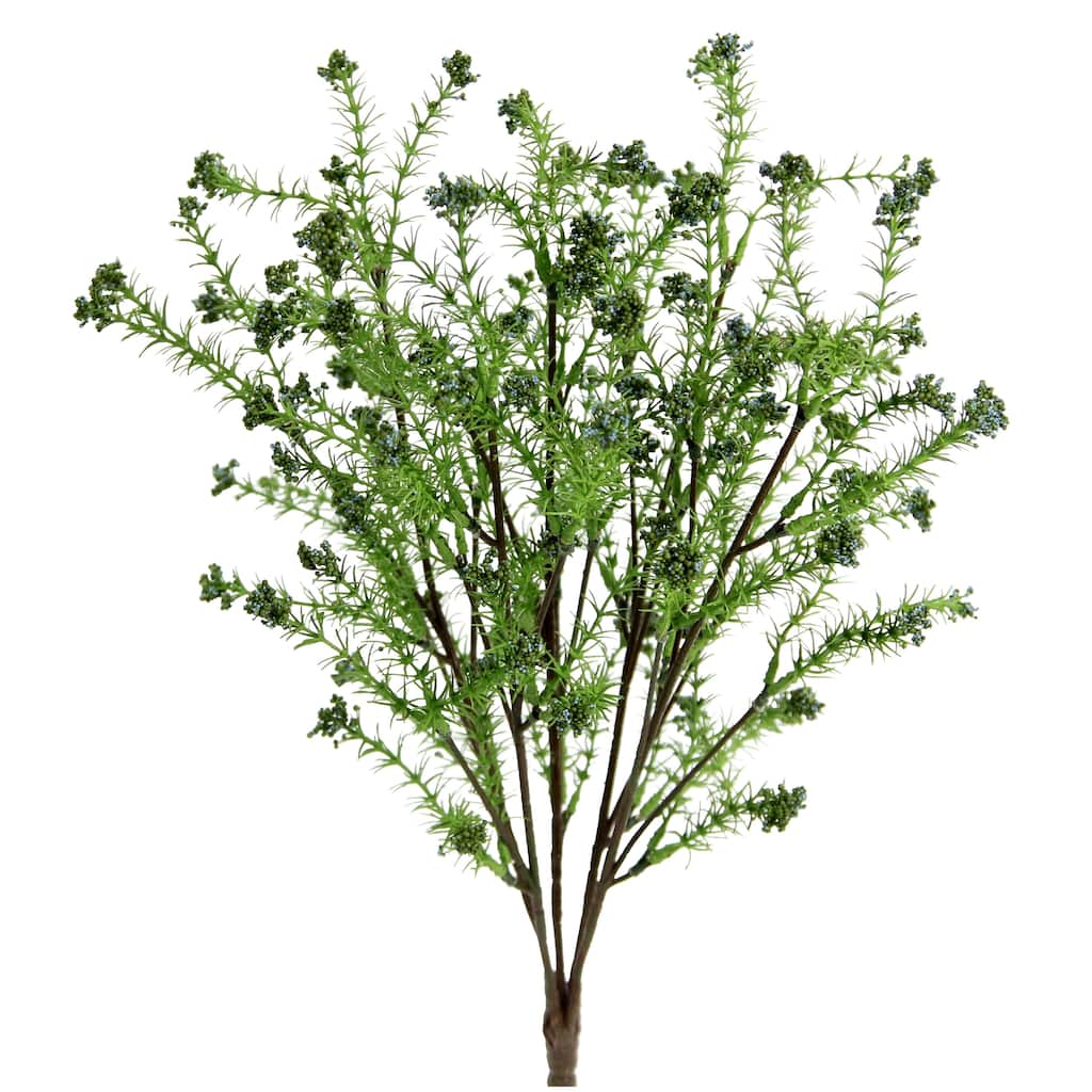 Artificial Berried Spring Rye Flower Bush, Green - GPB8374-NATURAL