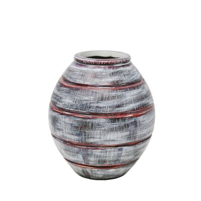 Decorative Resin Vase, Gray