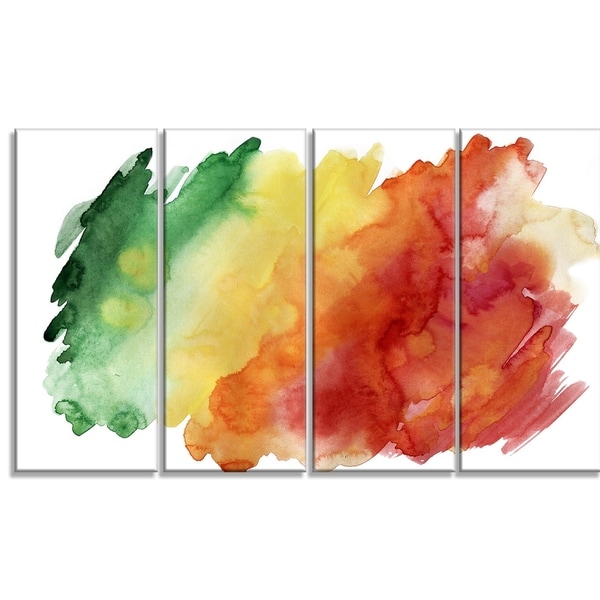 Designart - Color Explosion -4 Panels Abstract Canvas Art Print