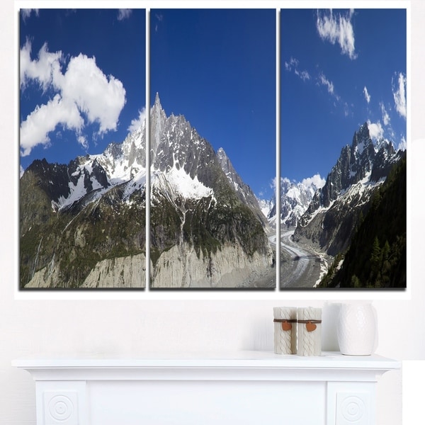 Glacier nearby Chamonix Panorama - Landscape Artwork Canvas