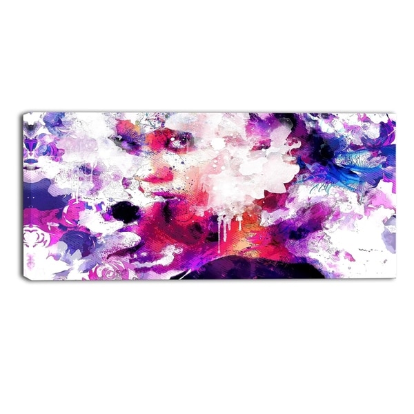 Design Art 'Abstract Beauty' Sensual Canvas Art Print - 40x20 Inches