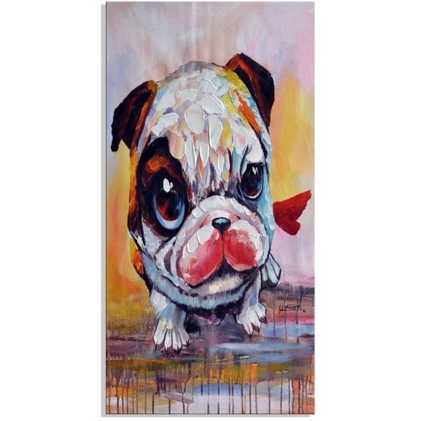 Design Art 'Baby Bulldog' 40 x 20 Canvas Art Print