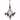 Solid 6-Light Washed-Wood Chandelier, White and Black