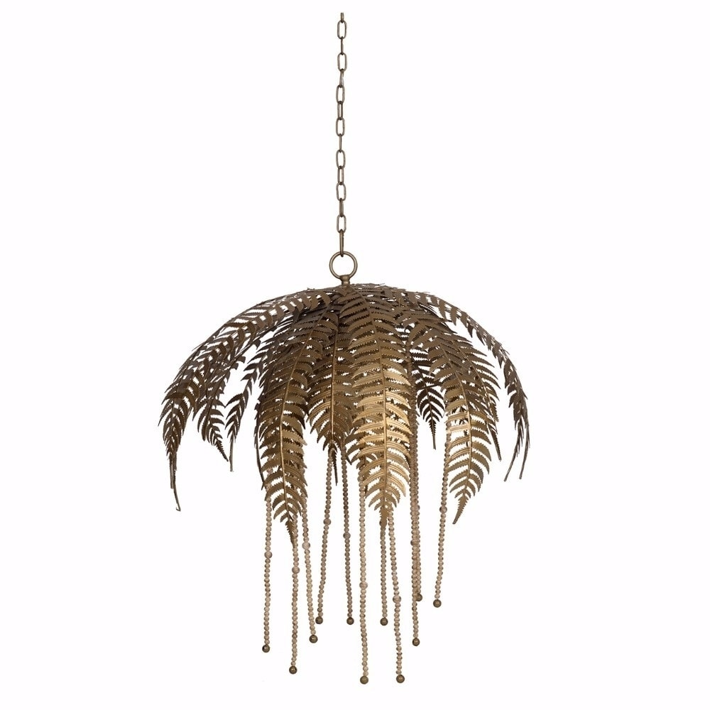 Nature Inspired Metal Paola Chandelier, Gold - Chandeliers For Bedrooms by Overstock.com