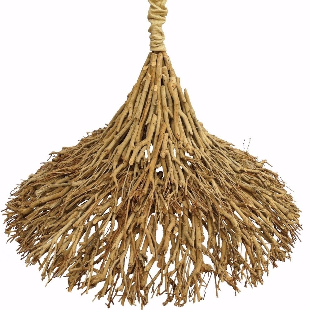 Artistically Styled Wooden Chandelier, Brown - Chandeliers For Bedrooms by Overstock.com