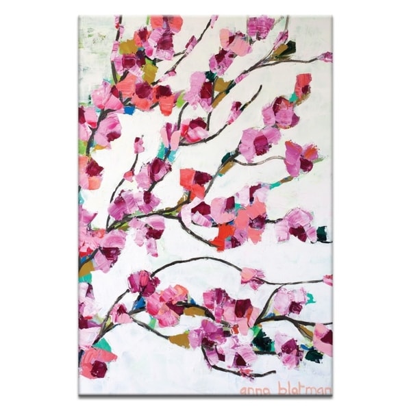 Artist Lane 'Pink Magnolia' by Anna Blatman Canvas Print Wall Art