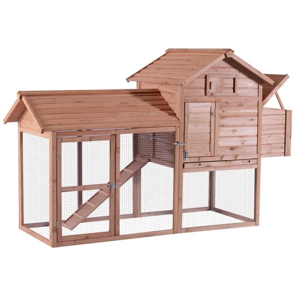 Shop 82 Wood Chicken Coop House Hutch Run Free Shipping Today