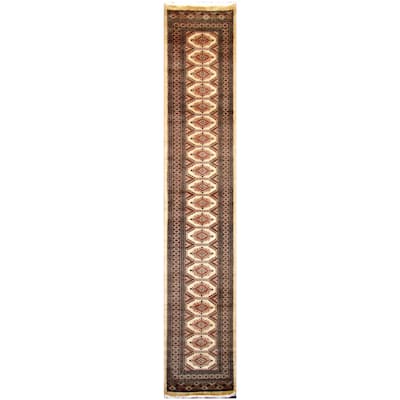 Handmade Herat Oriental Pakistani Hand-Knotted Tribal Bokhara Wool Runner (2'7 x 13'1) - 2'7 x 13'1