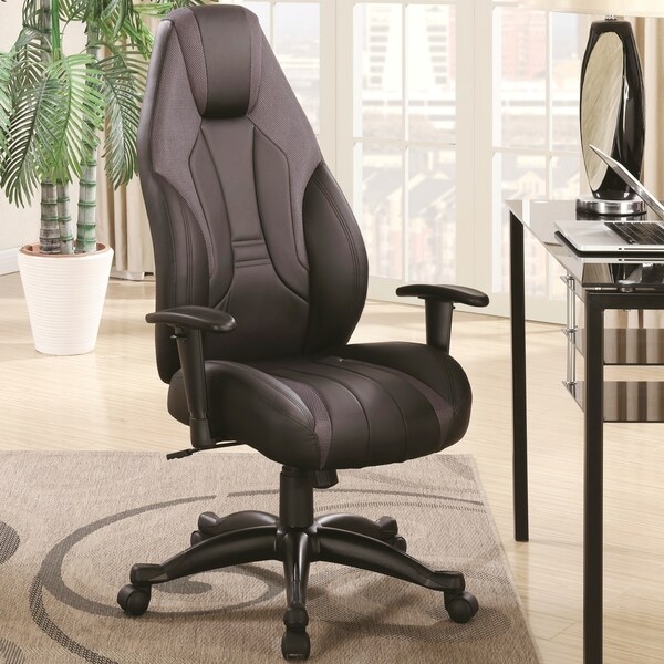 Modern Sleek Design Adjustable Swivel Home Office Chair with Mesh Inlay