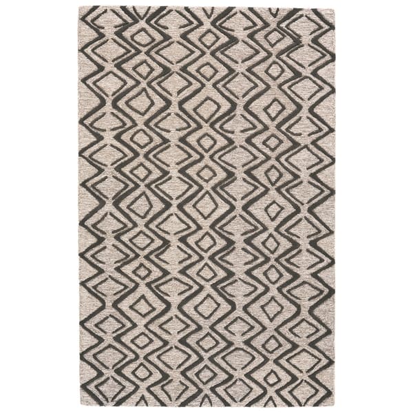 slide 2 of 4, Grand Bazaar Fadden Charcoal/Taupe Wool Rug - 5' x 8'