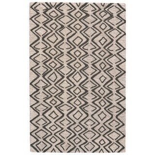 Grand Bazaar Fadden Charcoal/Taupe Wool Rug - 5' x 8'