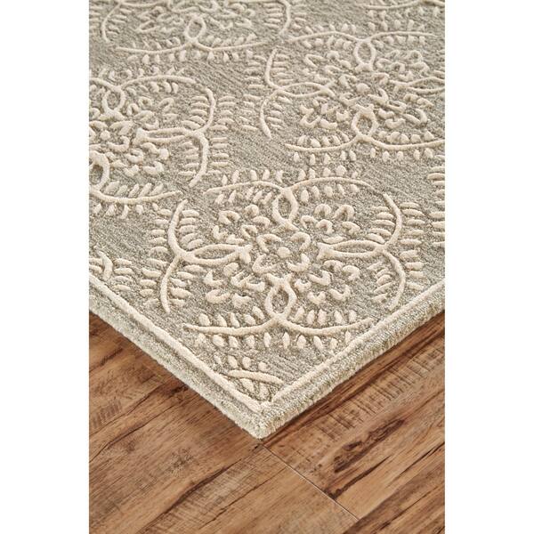 Grand Bazaar Eckels Area Rug Overstock 19820004 Light Sage Ivory 2 X 3