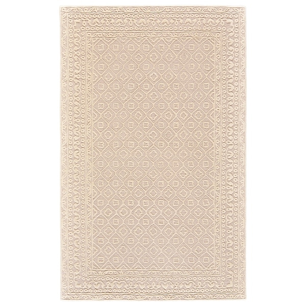 Grand Bazaar Eckels Light Beige/Ivory Wool Area Rug - 8' x 11'