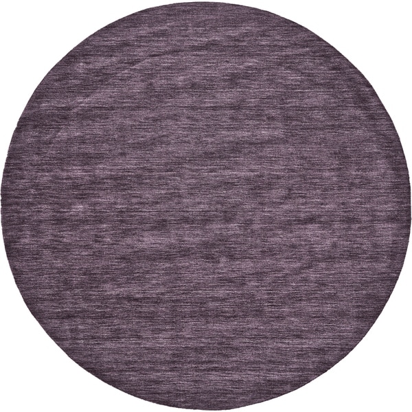 Grand Bazaar Celano Purple Wool Rug - 8' x 8' Round
