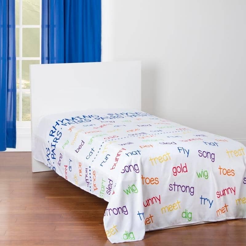 Learning Linens - ABCs Educational Sheet Set with Flashlight and Activity Cards
