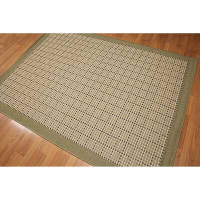 Country Cottage Casual Plaid Indoor/Outdoor Turkish Dhurry Rug - Green/Black - 5' x 7'