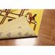 Playground Print Kids Room Nursery Machine Made Modern Rug - Mustard 