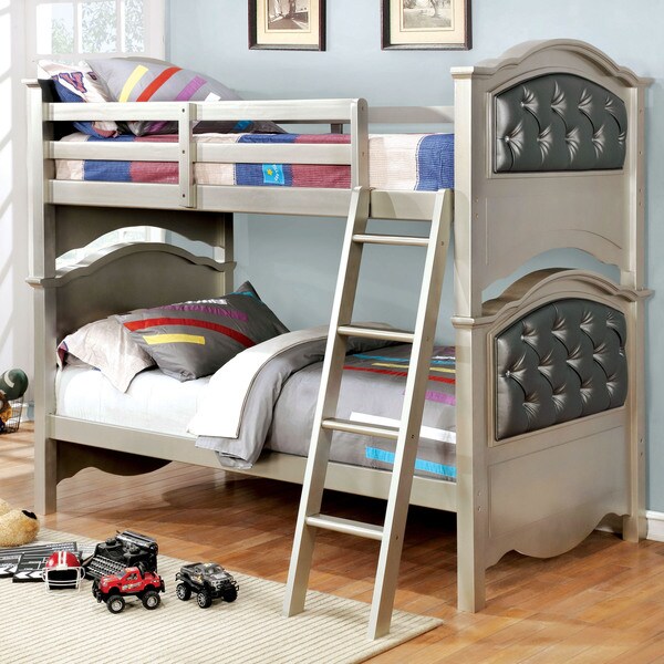 Shop Furniture of America Reso Transitional Gold Twin/Twin Bunk Bed