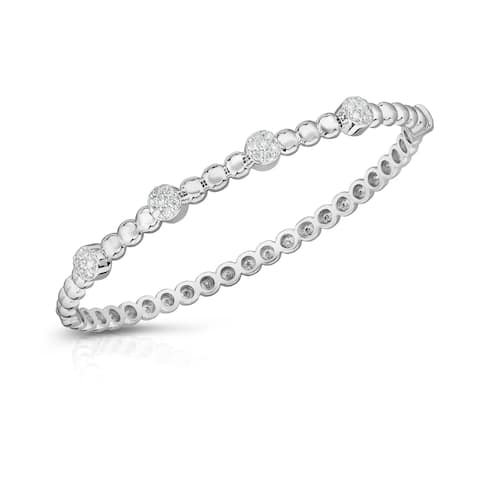 Noray Designs 14K White Gold Beaded Diamond (0.40 Ct, G-H Color, SI2-I1 Clarity) Bangle