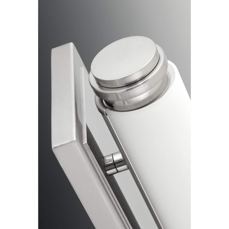 Concourse LED Collection 24" Brushed Nickel Etched White Glass Modern Bath Vanity Light