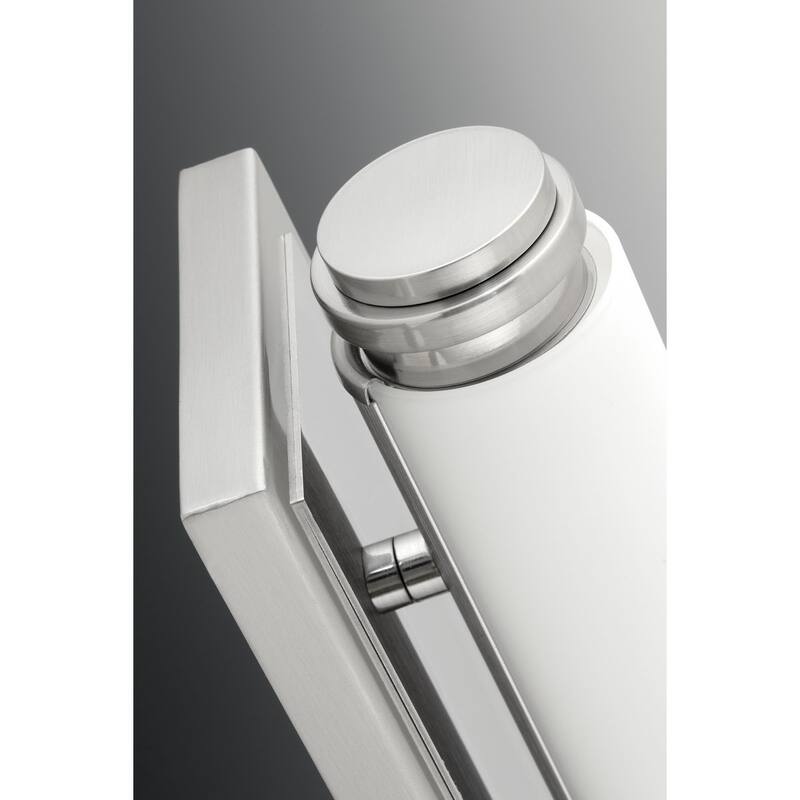 Concourse LED Collection 36" Brushed Nickel Etched White Glass Modern Bath Vanity Light - 1 Light