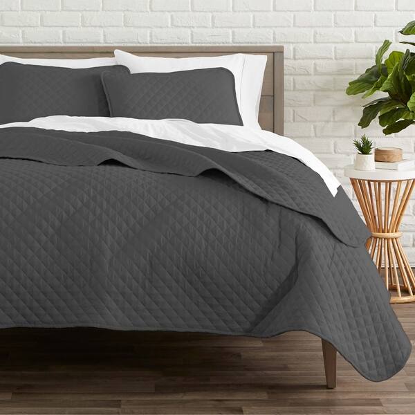 Shop Coverlet Set Microfiber Sheet Set Diamond Stitched