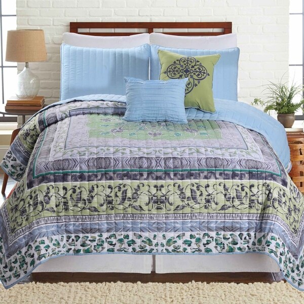 Amrapur Overseas Sattika 5-piece Printed Reversible Quilt Set