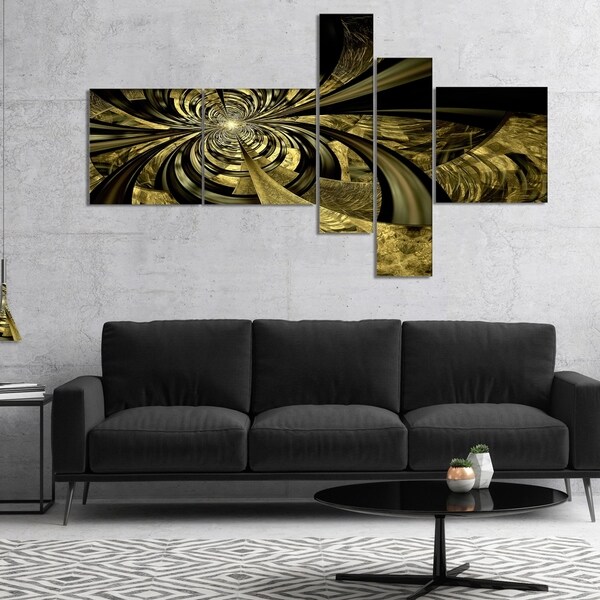 Designart 'Colorful Fractal Flower Pattern' Abstract Art on Canvas