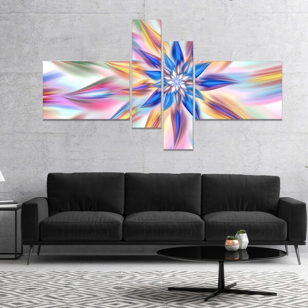 Designart 'Exotic Dance of Multi Color Petals' Floral Canvas Art Print