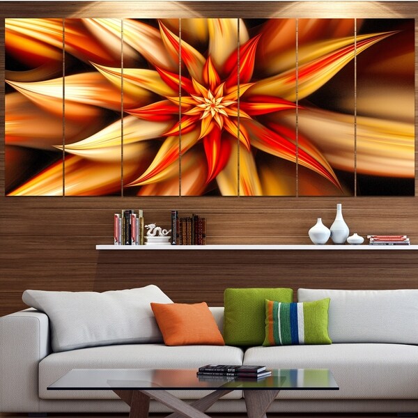 Designart 'Beautiful Brown Flower Petals' Modern Floral Artwork