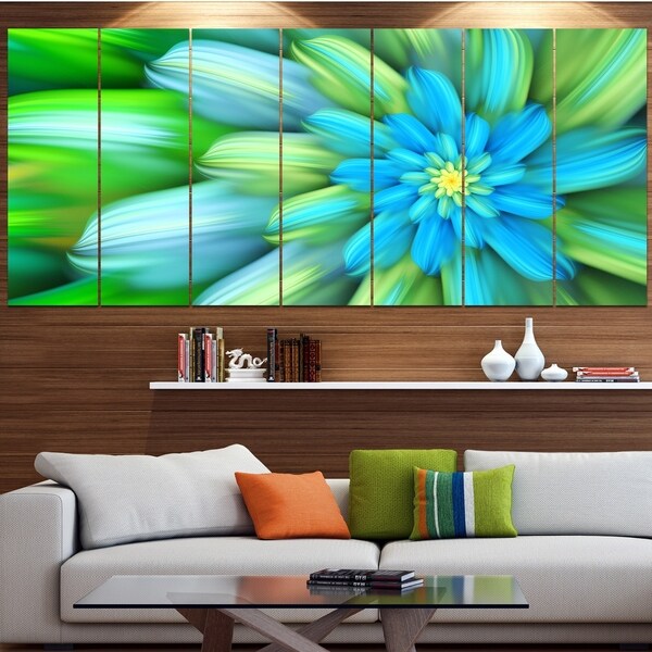 Designart 'Massive Green Fractal Flower' Modern Floral Artwork