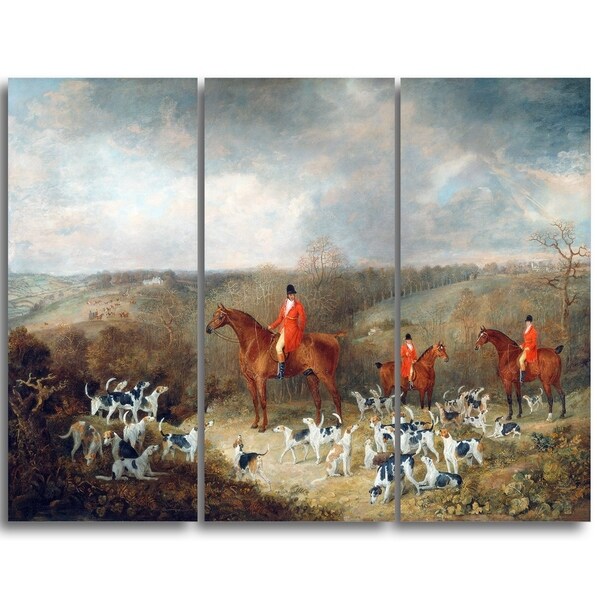 Design Art 'Dean Wolstenholme - Lord Glamis and his Staghounds' Landscape Canvas Art Print