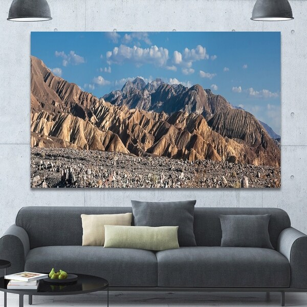 Designart 'Beautiful Hills in Death Valley' Abstract Wall Art on Canvas