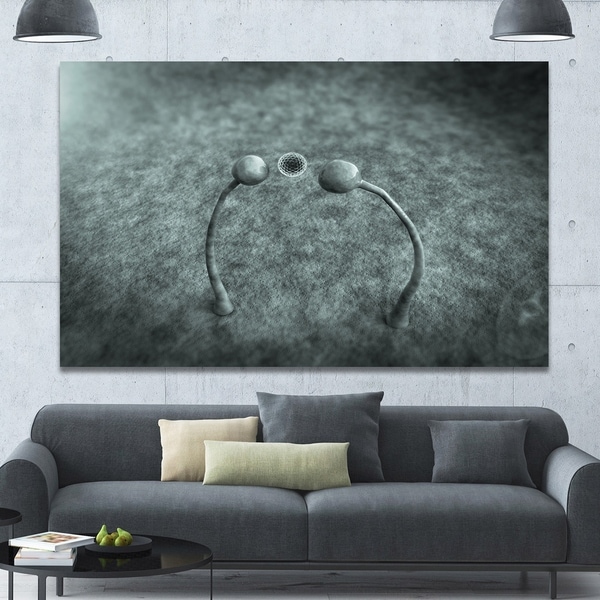 Designart 'Fungus on Leather Surface' Extra Large Landscape Canvas Art Print