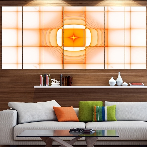 Designart 'Yellow Thermal Infrared Visor' Abstract Wall Art on Canvas