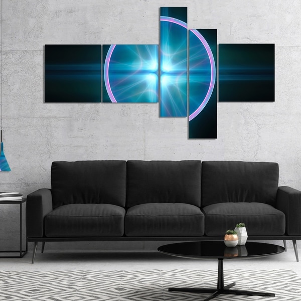 Designart 'Blue Sphere of Cosmic Mind' Abstract Canvas Art Print