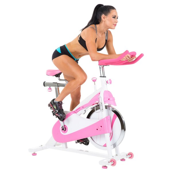 sunny health and fitness bike pink