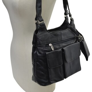 Shop Leather Lock and Key Handgun Shoulder Bag - Free Shipping Today ...
