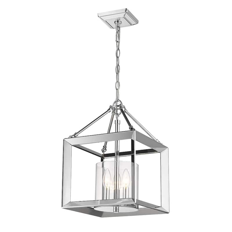 Golden Lighting's Smyth Convertible Semi-Flush (Chrome & Clear glass) #2074-SF CH-CLR