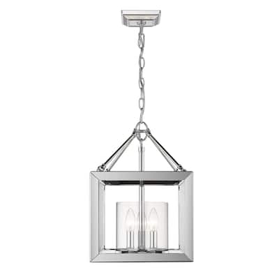 Golden Lighting's Smyth Convertible Semi-Flush (Chrome & Clear glass) #2074-SF CH-CLR