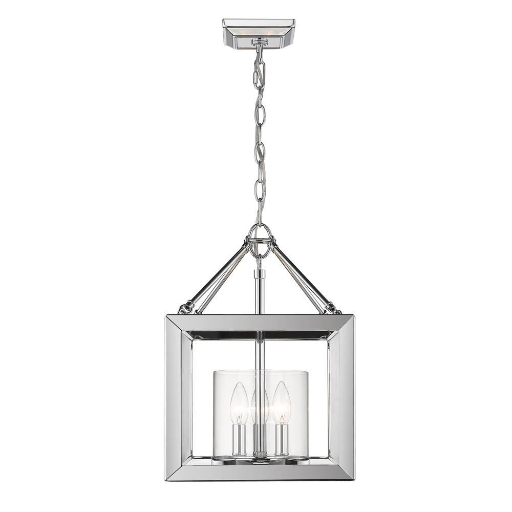 Golden Lighting's Smyth Convertible Semi-Flush (Chrome & Clear glass) #2074-SF CH-CLR