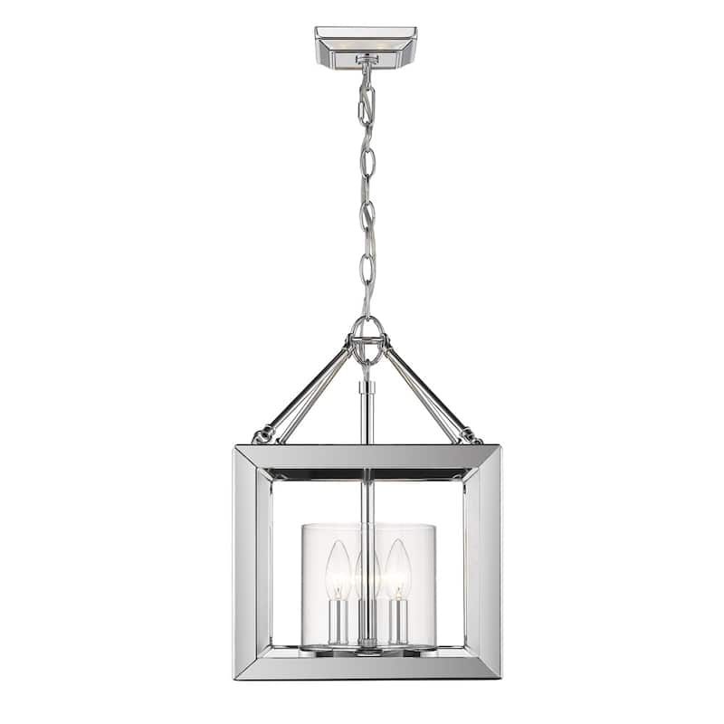 Golden Lighting's Smyth Convertible Semi-Flush (Chrome & Clear glass) #2074-SF CH-CLR