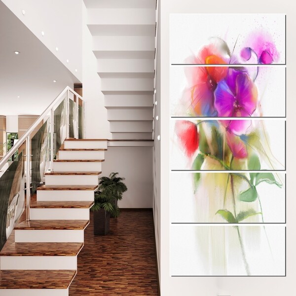 Bunch of Colorful Orchid Flowers - Large Flower Canvas Wall Art
