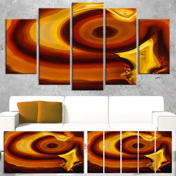Designart 'Agate Geode Slice Macro' Abstract Canvas Wall Art Print