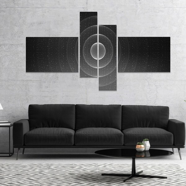 Designart 'Vector Interstellar Space Background' Abstract Wall Art Canvas