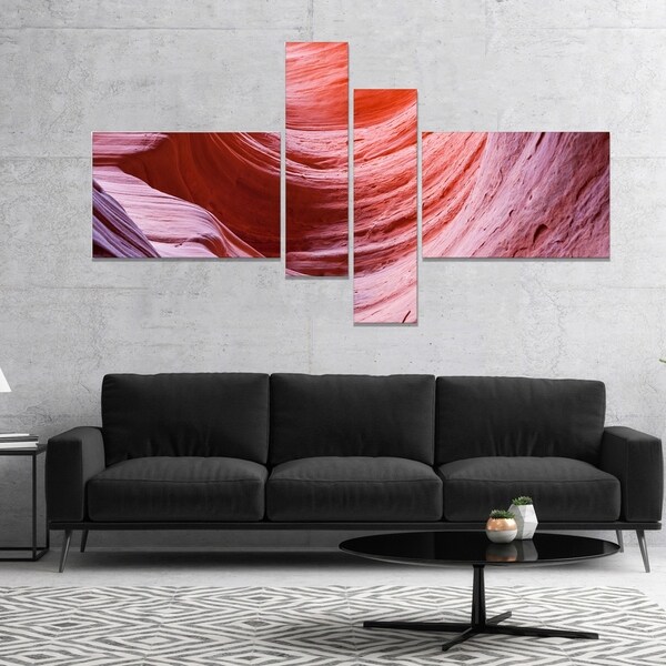 Designart 'Antelope Canyon Purple Wall' Landscape Photography Canvas Print