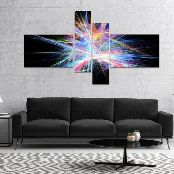 Designart 'Light Blue Spectrum of Light' Abstract Canvas Art Print
