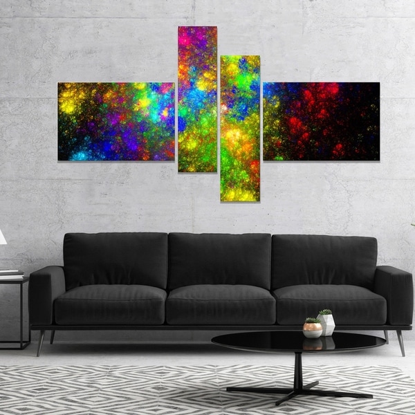 Designart 'Distant Galaxies' Abstract Canvas art print