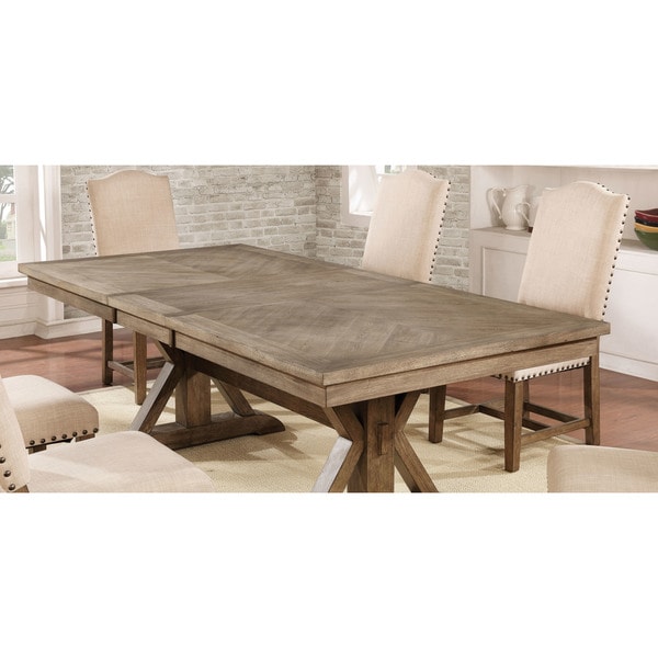 90 x 90 extending oak dining table