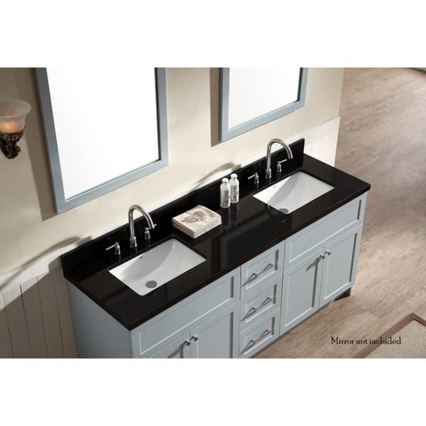 Shop Ariel Hamlet 73 In Double Sink Vanity With Absolute Black